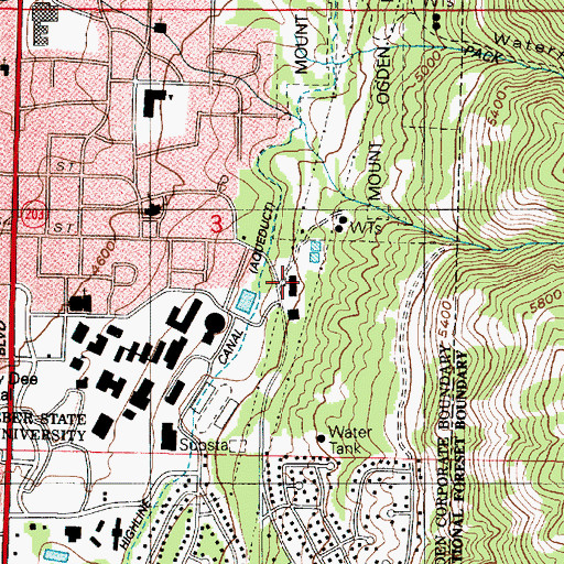 Topographic Map of The Church of Jesus Christ of Latter Day Saints, UT