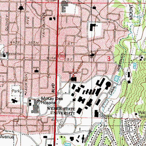 Topographic Map of The Church of Jesus Christ of Latter Day Saints, UT