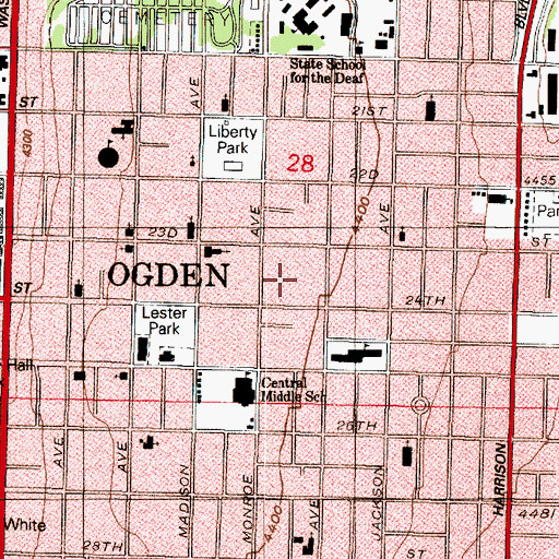 Topographic Map of Executive House Condominiums, UT