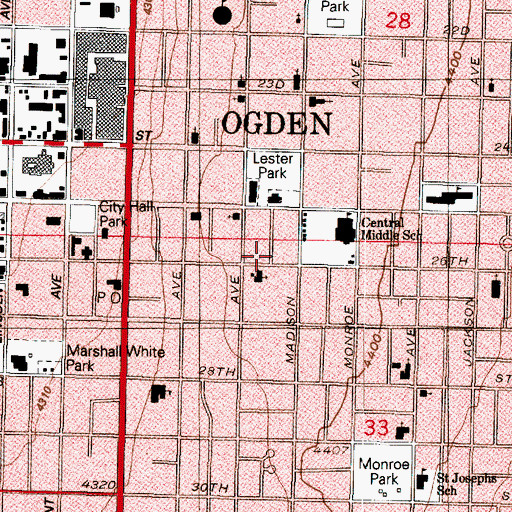 Topographic Map of Pepperwood Condominium, UT