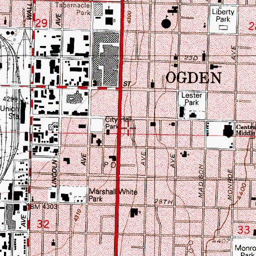 Topographic Map of Ben Lomond Suites Condominiums, UT