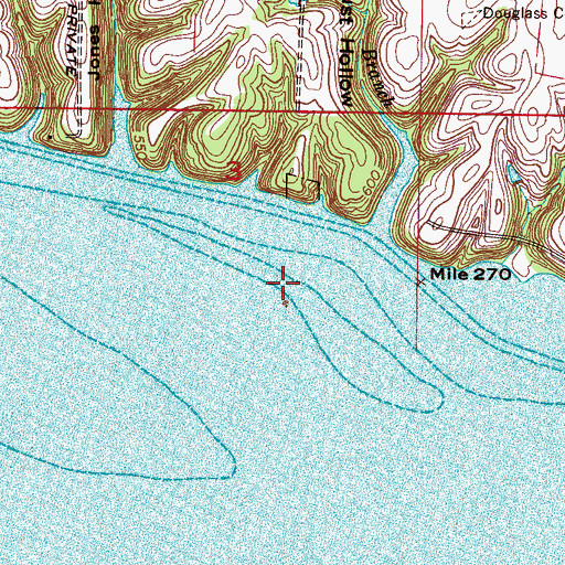 Topographic Map of Cedar Island (historical), AL