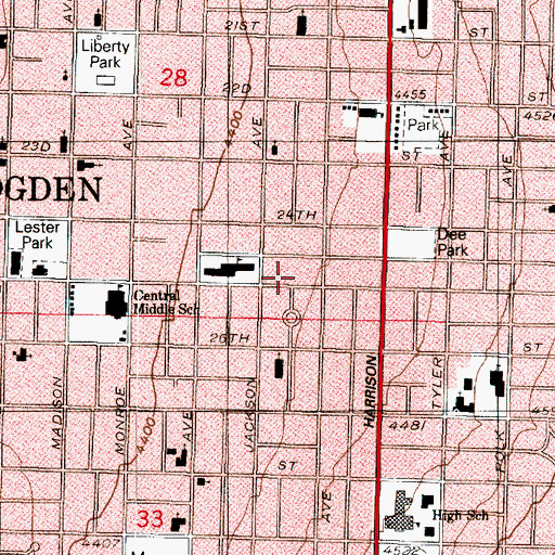 Topographic Map of Weber Club A Condominium, UT