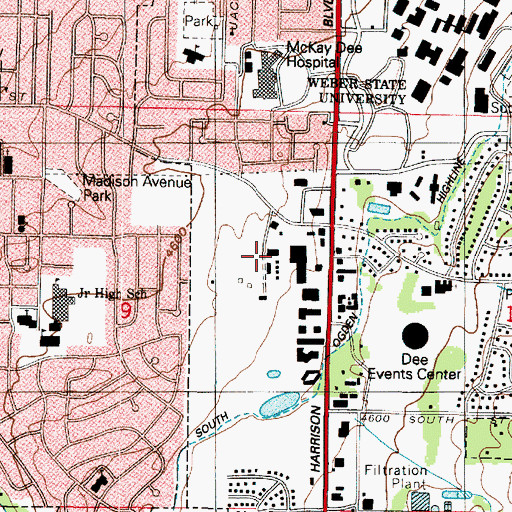 Topographic Map of Country Hills Square Condominium, UT