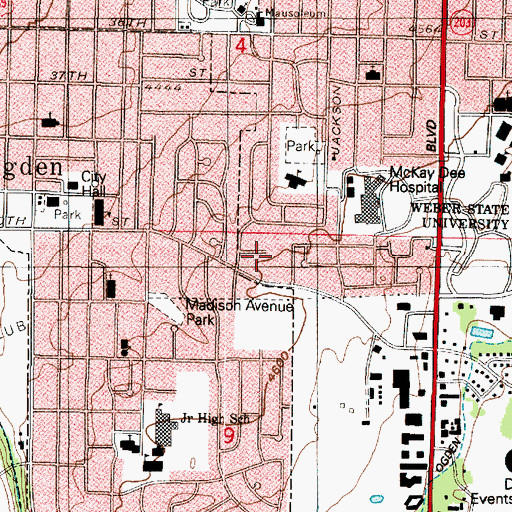 Topographic Map of Country Hills Manor Condominiums, UT