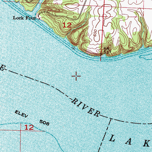 Topographic Map of Cedar Ripple (historical), AL