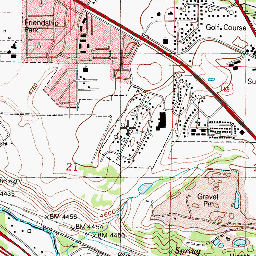 Topographic Map of Pleasant Valley Estates, UT