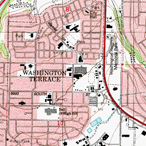 Topographic Map of Amber Way Condominium, UT