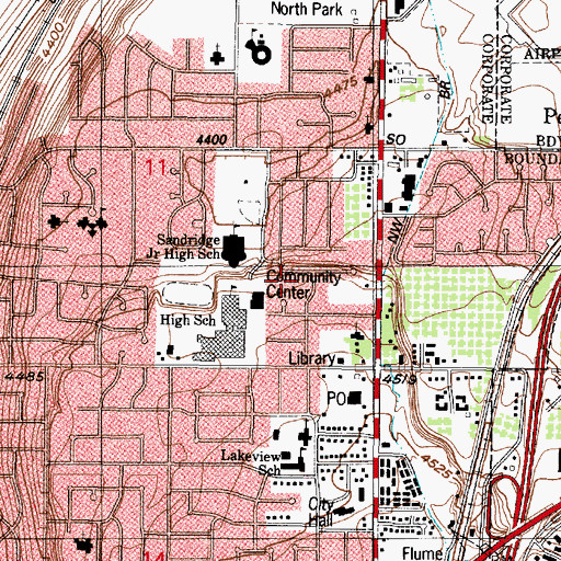Topographic Map of Hills of Homes, UT