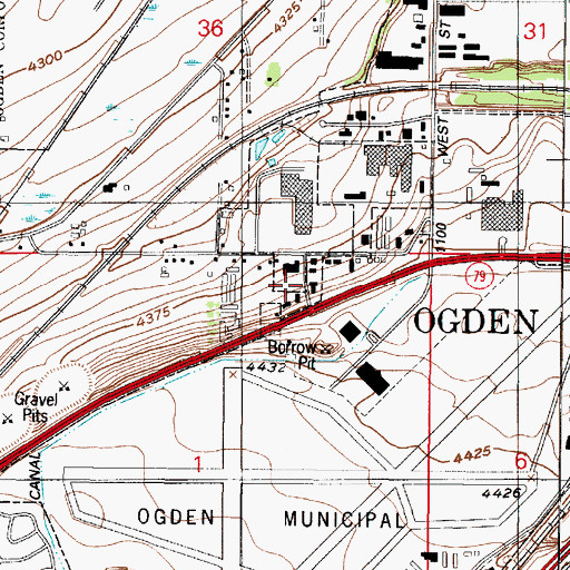 Topographic Map of Coleman Industrial Subdivision, UT
