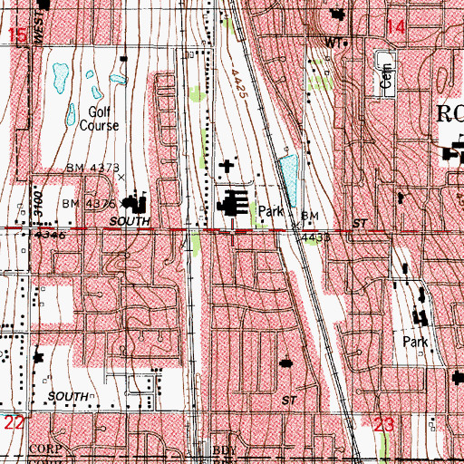 Topographic Map of Sherwood Oaks Condominium, UT