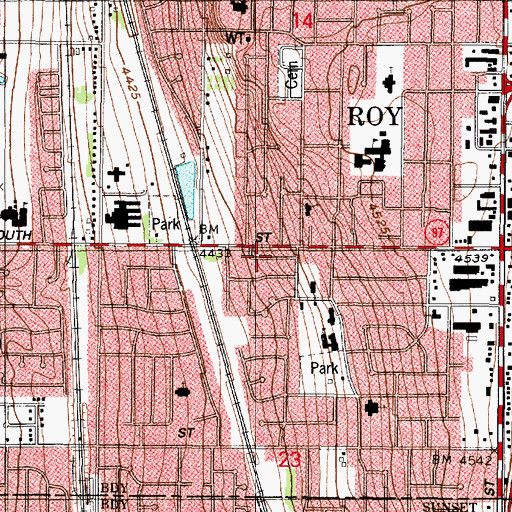 Topographic Map of Chateau-Park Condominium, UT