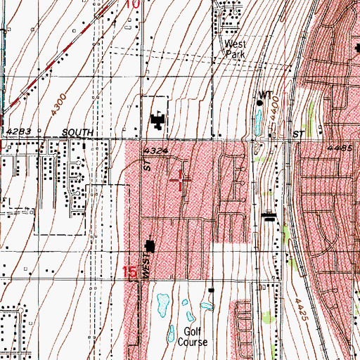 Topographic Map of Pheasant Run Estates, UT