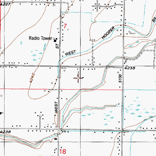 Topographic Map of Swan Creek Estates, UT