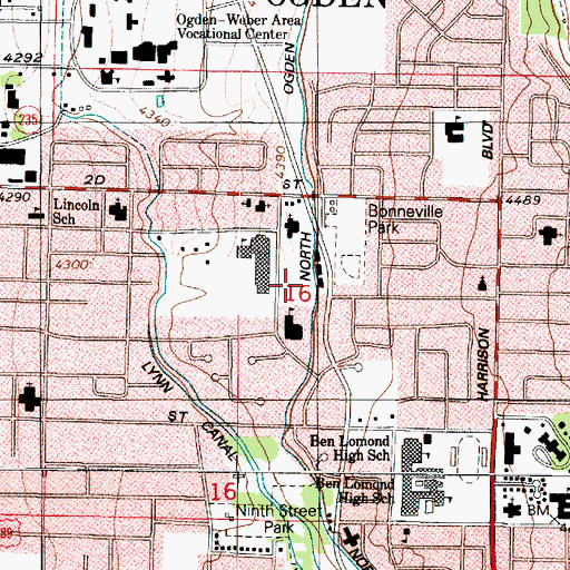 Topographic Map of Centennial Condominium, UT