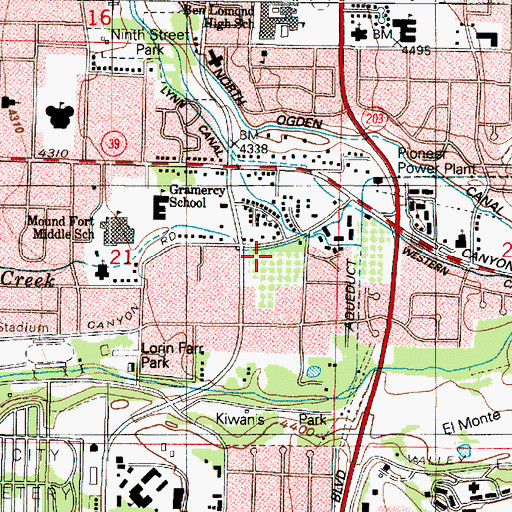 Topographic Map of Valle Grande Condominium, UT