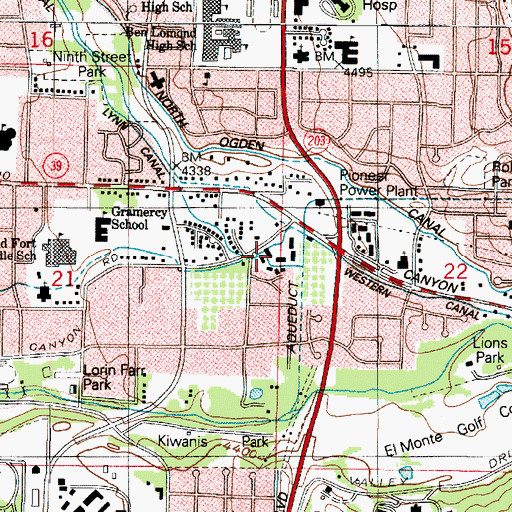 Topographic Map of Canyon Terrace Condominium, UT