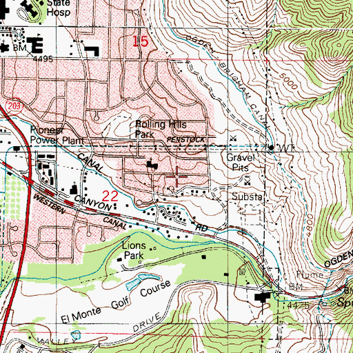 Topographic Map of Mountain Terrace Subdivision Number 1-4, UT
