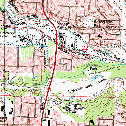 Topographic Map of Orchard Park Subdivision Number 3-7, UT