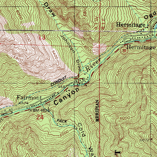 Topographic Map of The Cobbles Condominium, UT
