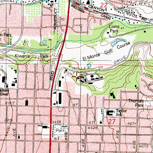 Topographic Map of Canyon Cove Condominium Phase One, UT
