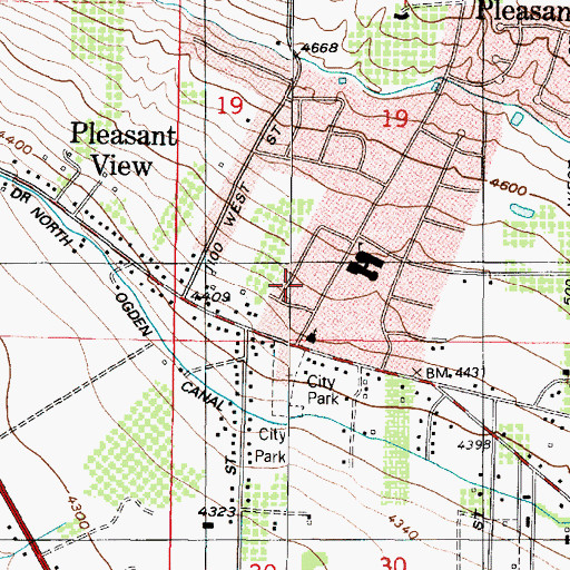 Topographic Map of Westwood Manor Plat Two, UT