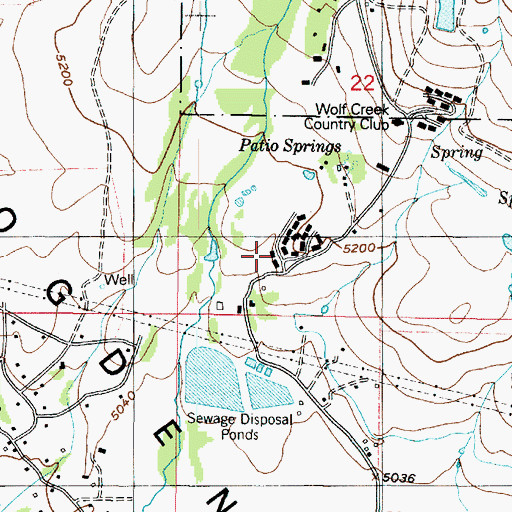 Topographic Map of Wolf Lodge Condominium, UT