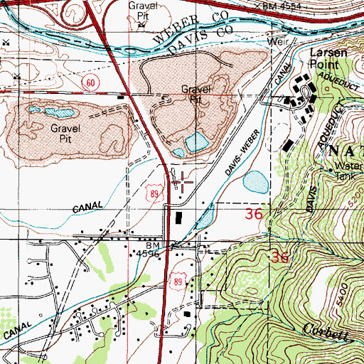 Topographic Map of Weber Canyon Commercial Subdivision, UT