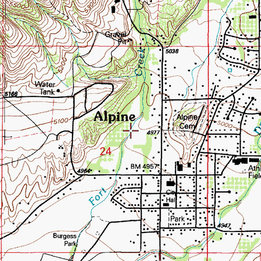 Topographic Map of Fort Canyon, UT