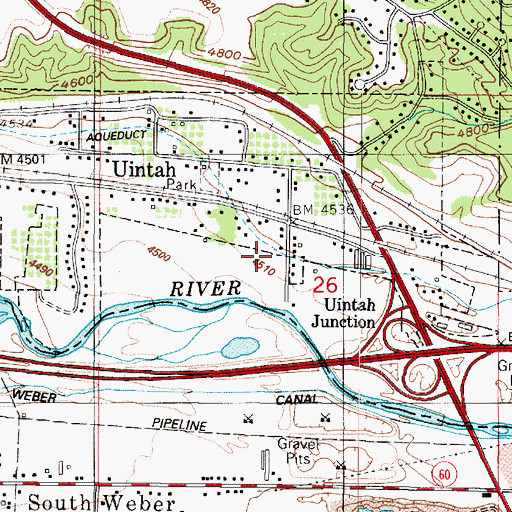 Topographic Map of West Weber Fort (historical), UT