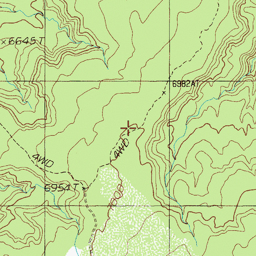 Topographic Map of Dark Canyon Plateau, UT