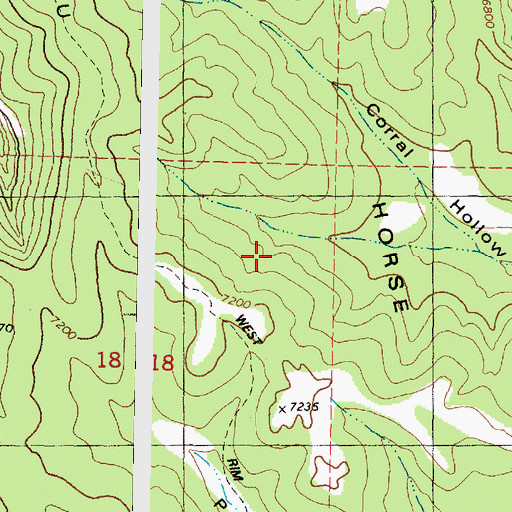 Topographic Map of Horse Pasture Plateau, UT