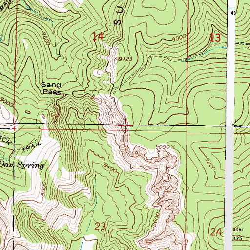 Topographic Map of Paunsaugunt Plateau, UT