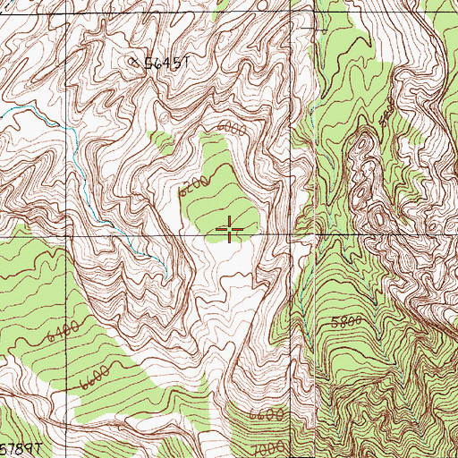 Topographic Map of Rainbow Plateau, UT