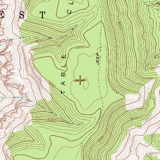 Topographic Map of Table Cliff Plateau, UT