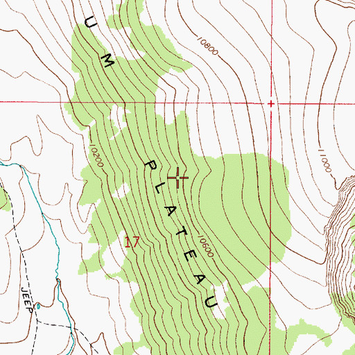 Topographic Map of U M Plateau, UT