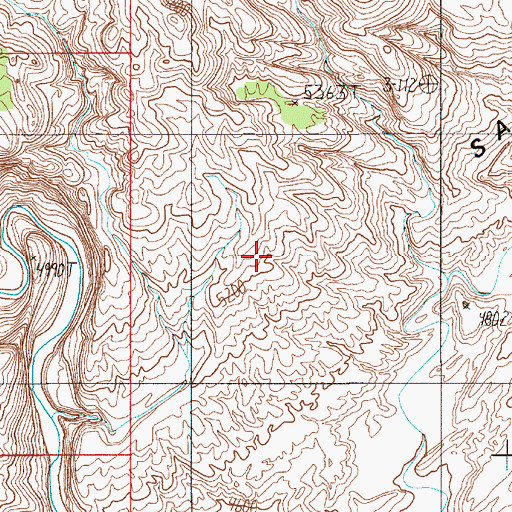 Topographic Map of Salt Wash, UT