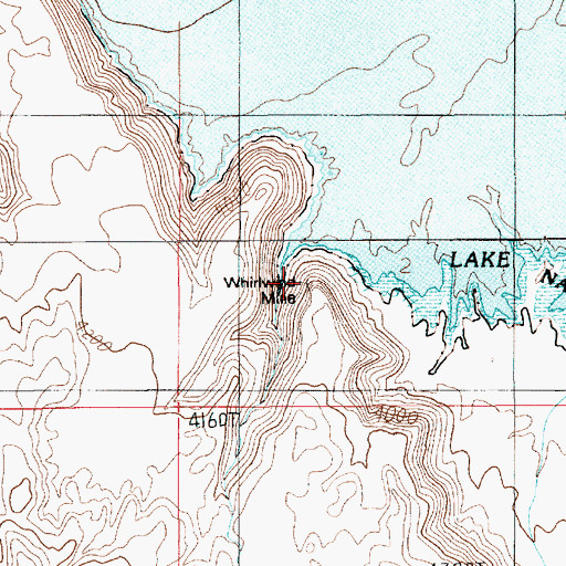 Topographic Map of Whirlwind Mine, UT