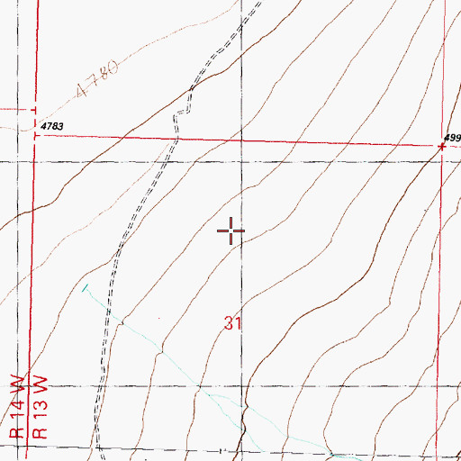 Topographic Map of Indian Queen Reservoir, UT