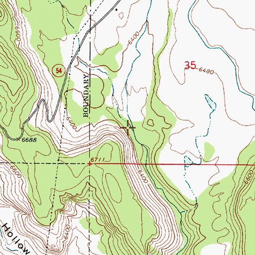 Topographic Map of Baker Wash, UT