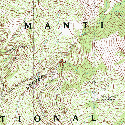 Topographic Map of Bayles Cabin, UT