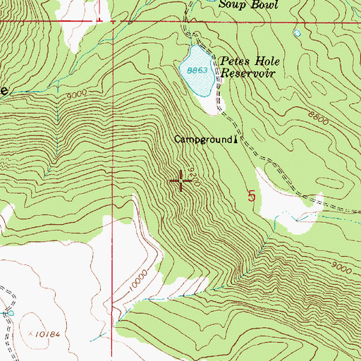 Topographic Map of Beaver Dams, UT