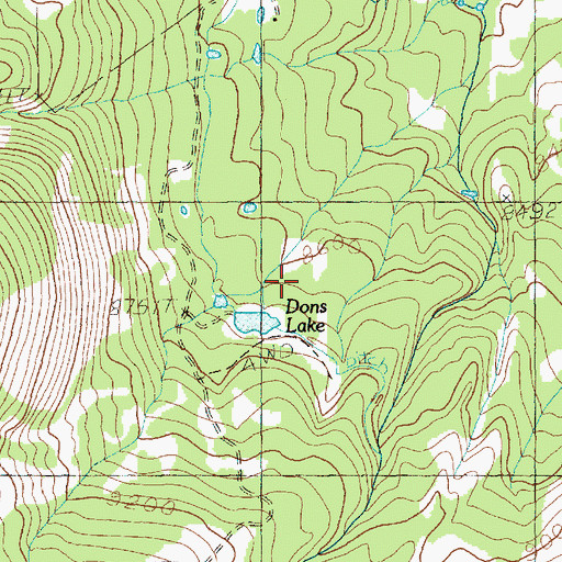 Topographic Map of Beaver Ponds, UT