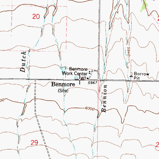 Topographic Map of Benmore Experiment Station, UT