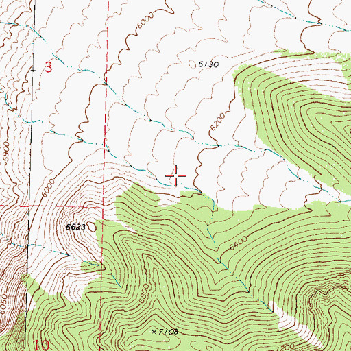 Topographic Map of Blackburn Ditch, UT