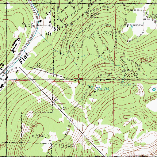 Topographic Map of Brian Head Ski Area, UT