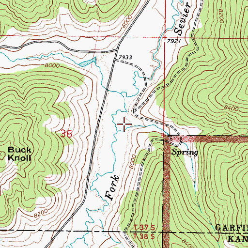 Topographic Map of Bridge Hollow, UT