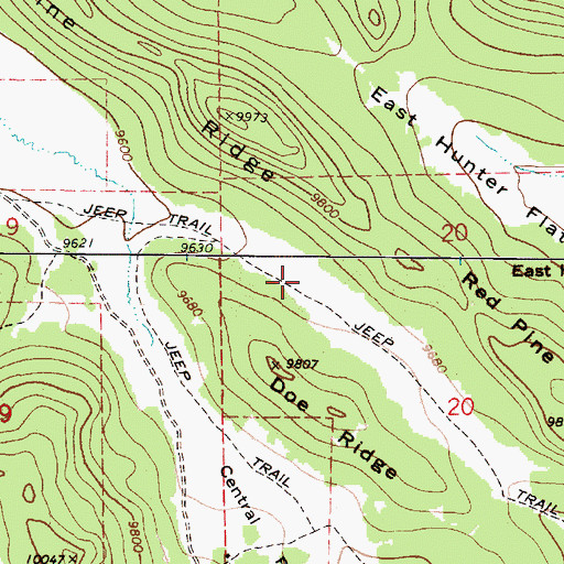 Topographic Map of Central Pasture, UT