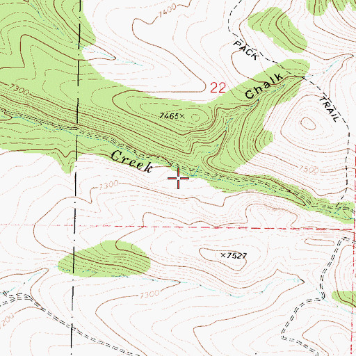 Topographic Map of Chalk Creek, UT