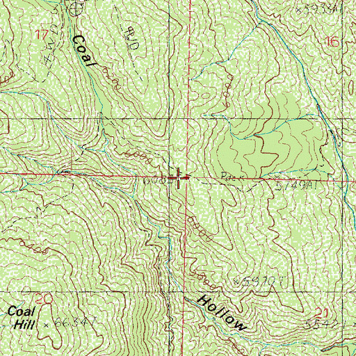 Topographic Map of Coal Hill Ridge, UT